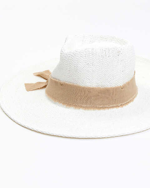 Nikki Beach Women's Shea Toyo Straw Western Fashion Hat , White, hi-res