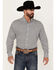 Image #1 - Cinch Men's Star Geo Print Long Sleeve Button-Down Western Shirt, White, hi-res
