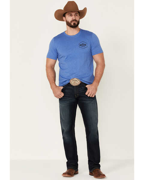 Rodeo Ranch Men's Spur Flag Graphic Short Sleeve T-Shirt , Royal Blue, hi-res