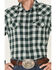Image #3 - Cody James Men's Weeping Willow Medium Plaid Western Snap Flannel Shirt, Green, hi-res