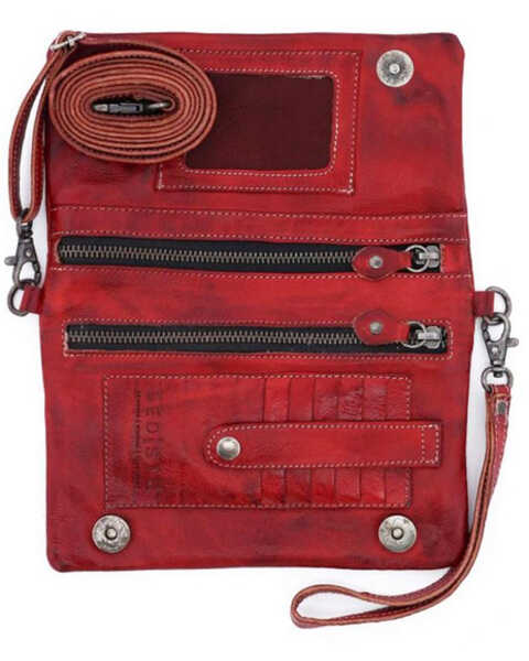 Image #4 - Bed Stu Women's Cadence Wallet Wristlet Crossbody Bag , Red, hi-res