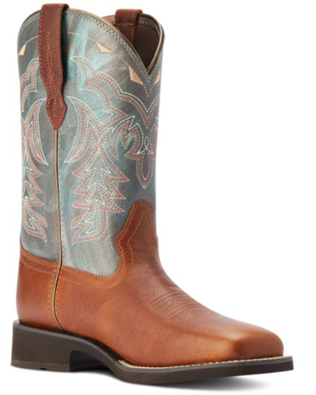 Ariat Women's Delilah Western Boots - Broad Square Toe, Brown, hi-res