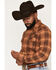 Image #2 - Gibson Trading Co Men's Drive-In Dave Long Sleeve Snap Plaid Print Flannel Shirt, Tan, hi-res
