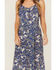 Image #3 - Cotton & Rye Women's Floral Print Midi Sundress, Blue, hi-res