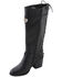 Image #2 - Milwaukee Leather Women's Back End Laced Riding Boots - Round Toe, Black, hi-res