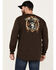 Image #1 - Cody James Men's FR Long Sleeve Graphic Shirt, Chocolate, hi-res