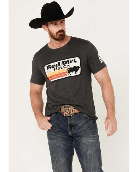 Red Dirt Hat Men's Pancho Logo Short Sleeve Graphic T-Shirt, Charcoal, hi-res