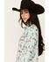 Image #2 - Roper Women's Desert Printed Long Sleeve Pearl Snap Western Shirt , Teal, hi-res