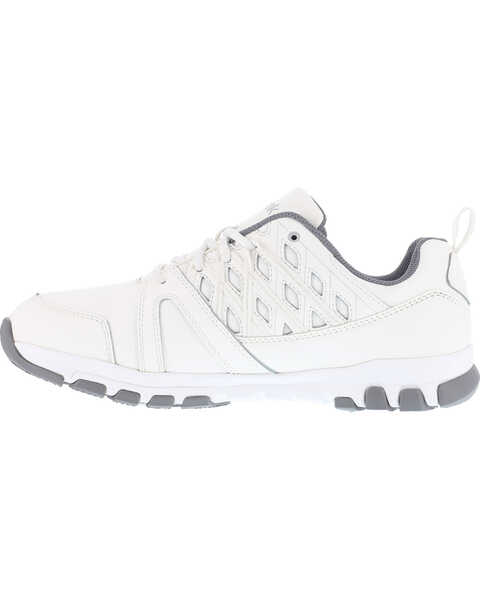 Image #4 - Reebok Men's Sublite Athletic Oxford Work Shoes - Soft Toe , White, hi-res