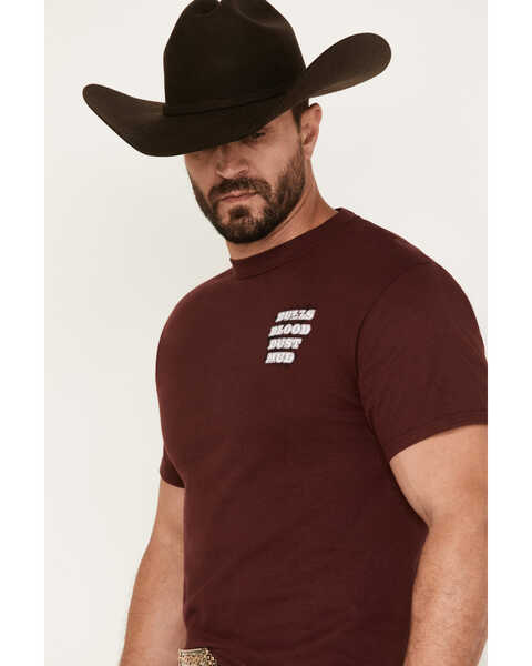 Image #2 - Cowboy Hardware Men's Call the Thing a Rodeo Short Sleeve Graphic T-Shirt, Maroon, hi-res