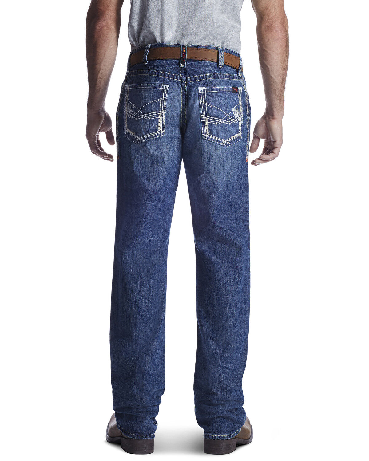 Image #1 - Ariat Men's Flame Resistant M4 Ridgeline Bootcut Work Jeans - Big, Blue, hi-res
