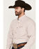 Image #2 - George Strait by Wrangler Men's Plaid Print Button Down Long Sleeve Western Shirt, Brown, hi-res