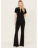 Free People Women's Jayde Short Sleeve Flared Jumpsuit, , hi-res