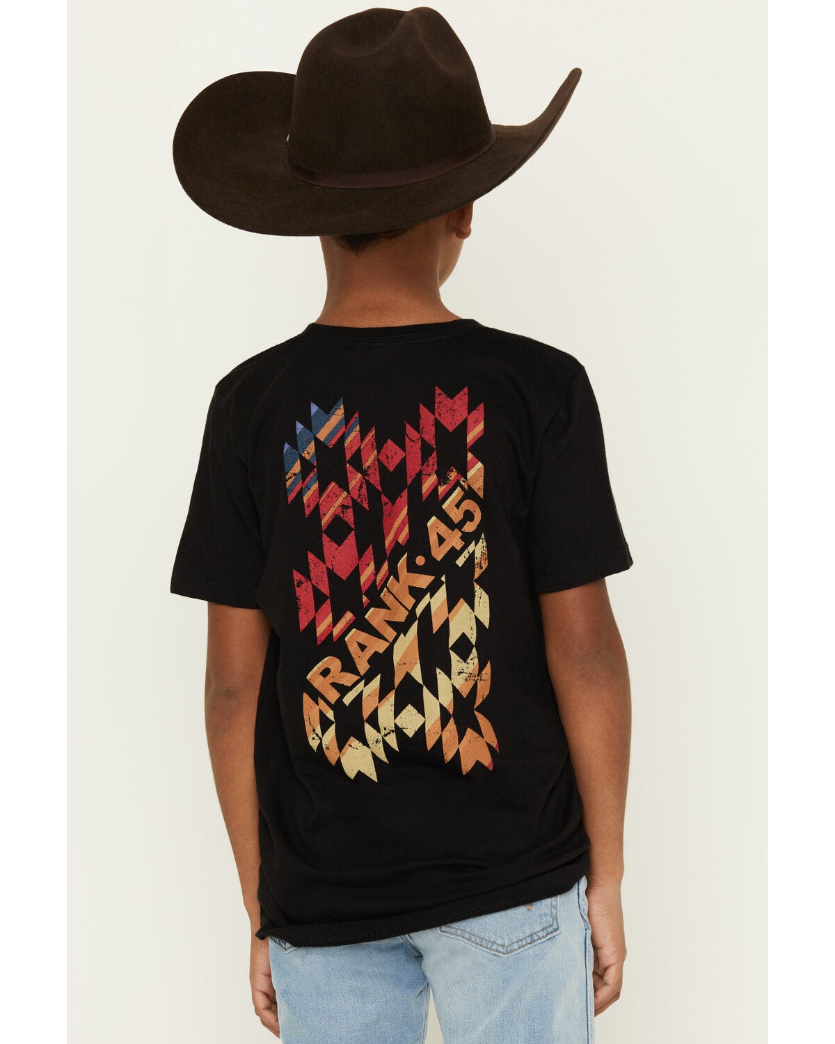 Image #4 - RANK 45&reg; Boys' Southwestern Print Flag Short Sleeve Graphic T-Shirt, Black, hi-res