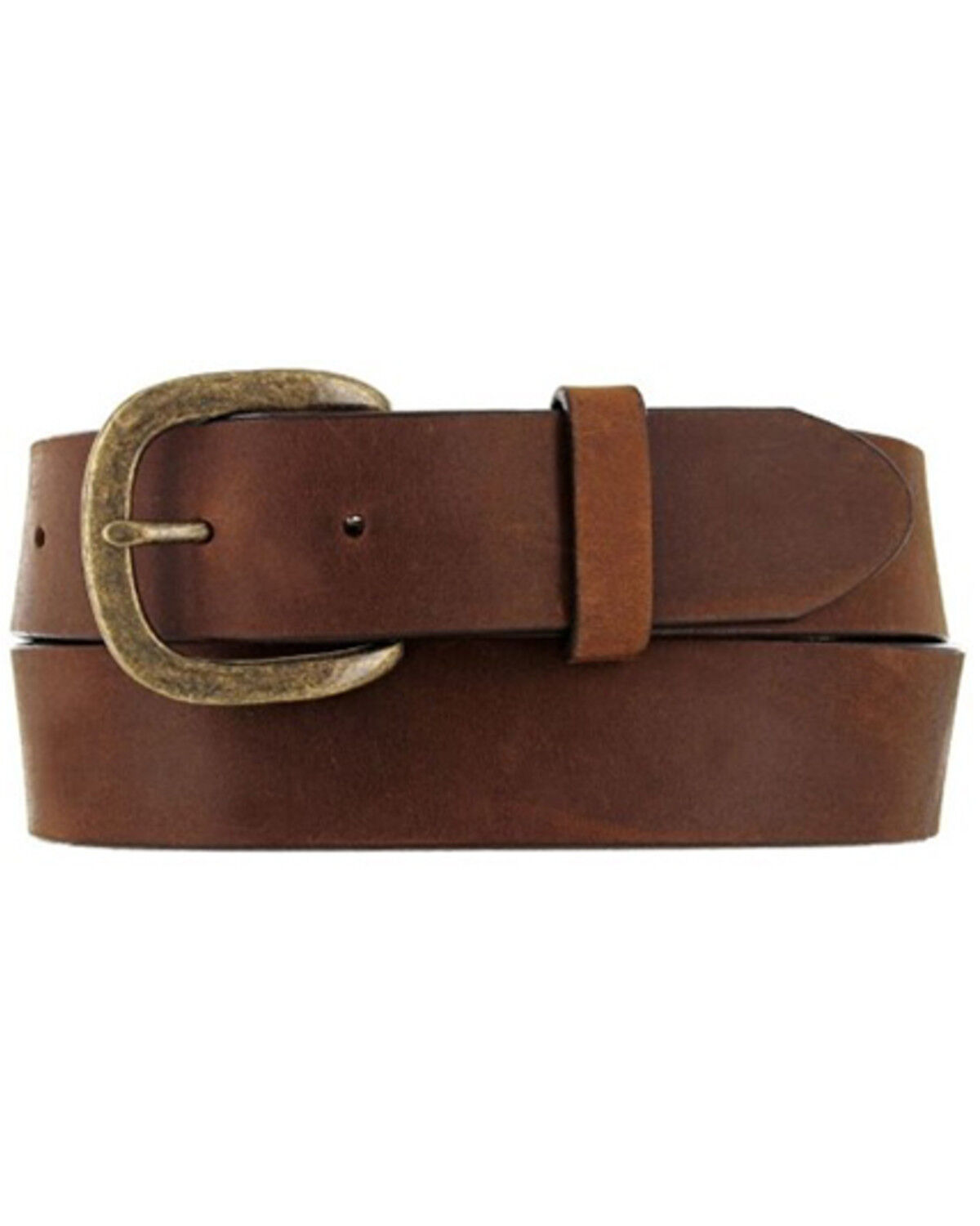 Image #1 - Justin Men's Basic Leather Work Belt, Brown, hi-res