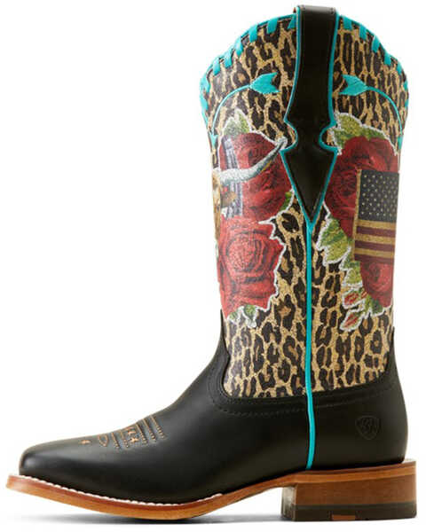 Image #2 - Ariat X Rodeo Quincy Women's Frontier Western Boots - Broad Square Toe , Black, hi-res