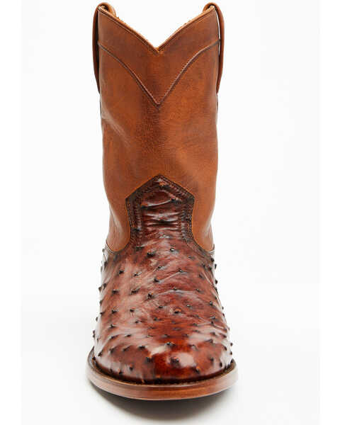 Image #4 - Cody James Black 1978® Men's Carmen Exotic Full-Quill Ostrich Roper Boots - Medium Toe , Cognac, hi-res