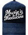 Idyllwind Women's Music Is Medicine Embroidered Mesh Back Ball Cap, Dark Blue, hi-res