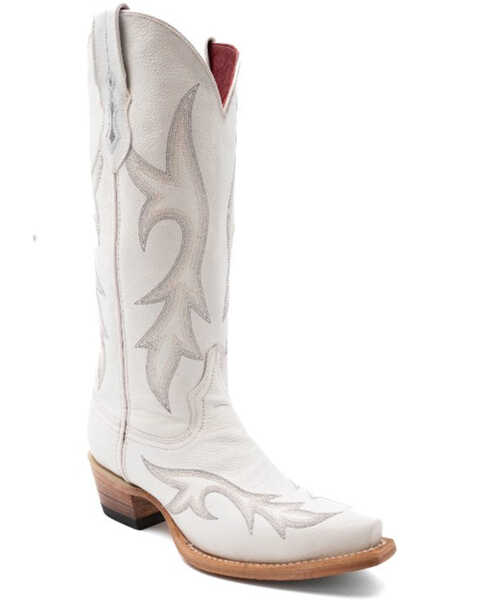 Image #1 - Ferrini Women's Scarlett Western Boots - Snip Toe , White, hi-res