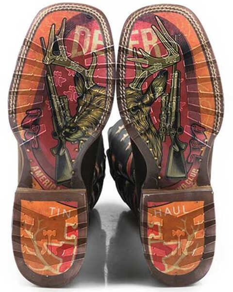Image #2 - Tin Haul Men's Open Season Western Boots - Broad Square Toe, Brown, hi-res