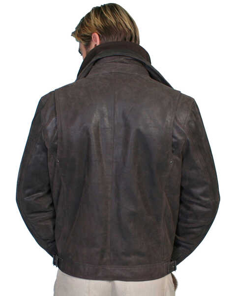 Scully Zip-Out Front & Collar Lambskin Jacket, Brown, hi-res