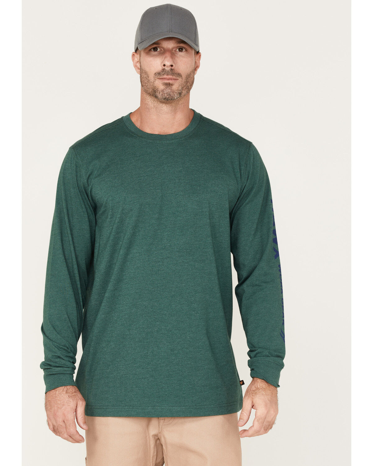 Image #1 - Hawx Men's Quality Goods Logo Graphic Work T-Shirt, Dark Green, hi-res