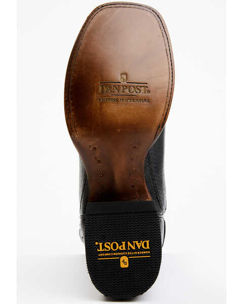 Image #7 - Dan Post Men's Exotic Water Snake Western Boots - Broad Square Toe, Black, hi-res