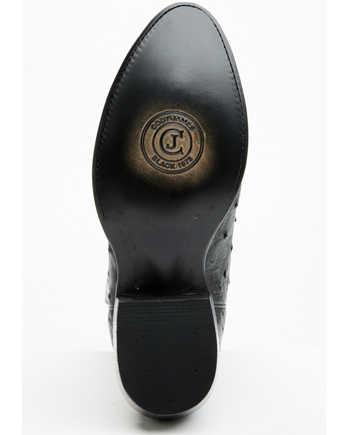 Image #7 - Cody James Black 1978® Men's Chapman Exotic Full-Quill Ostrich Western Boots - Round Toe, Black, hi-res