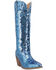 Image #1 - Dingo Women's Sequin Dance Hall Queen Tall Western Boots - Snip Toe , Blue, hi-res