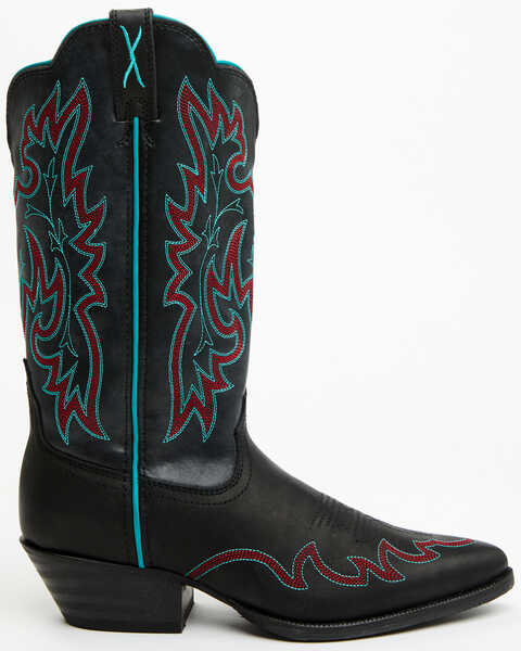 Image #2 - Twisted X Women's 12" Western Boots - Pointed Toe , Black, hi-res