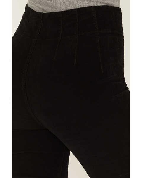 Image #4 - Free People Women's Jayde Cord Flare Jeans, Black, hi-res
