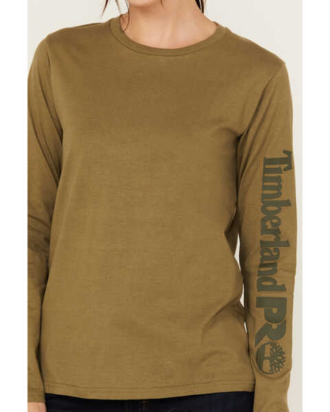 Image #3 - Timberland PRO® Women's Core Long Sleeve T-Shirt, Green, hi-res