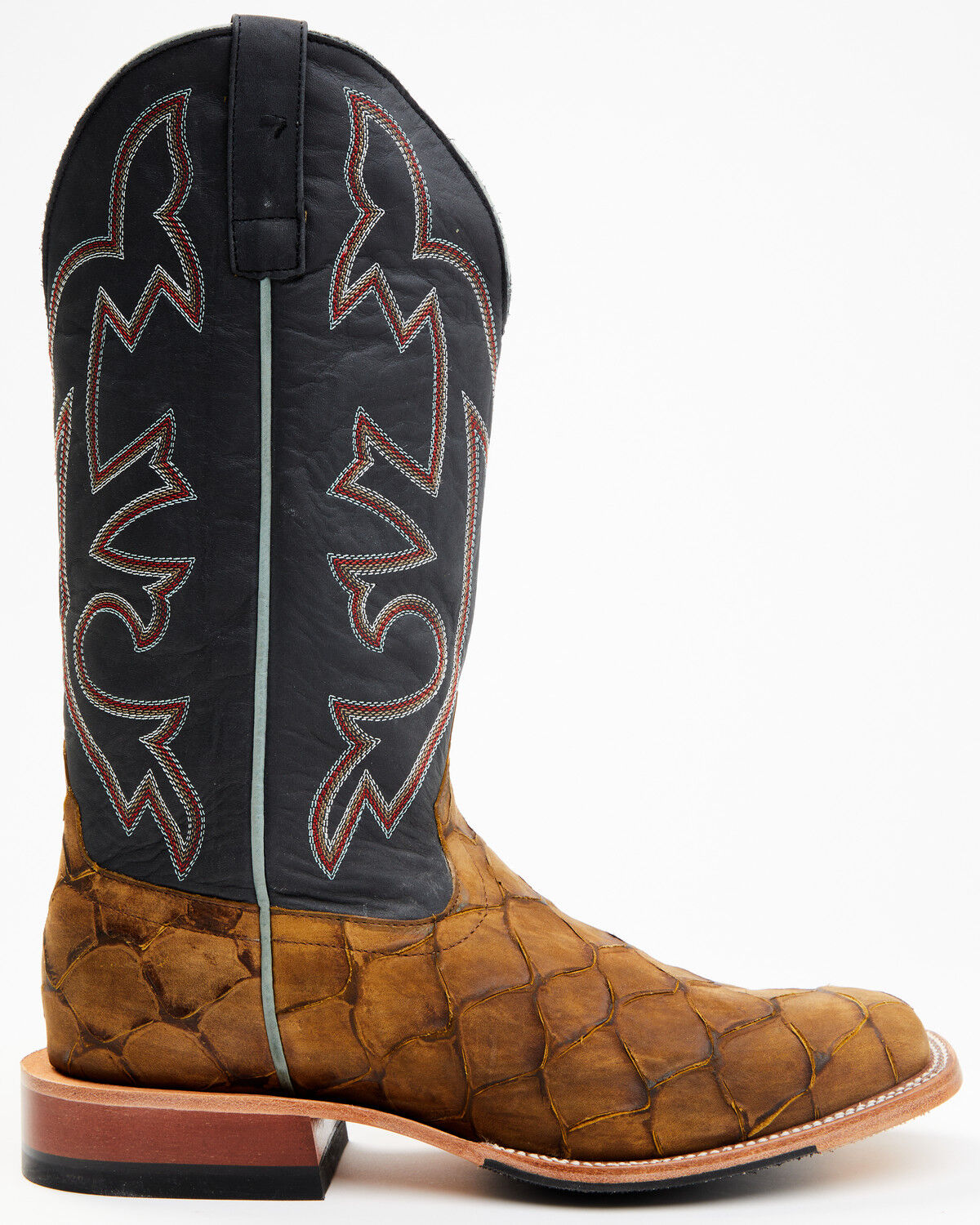 Image #2 - Horse Power Men's Honey Filet Of Fish Print Western Boots - Square Toe, Tan, hi-res