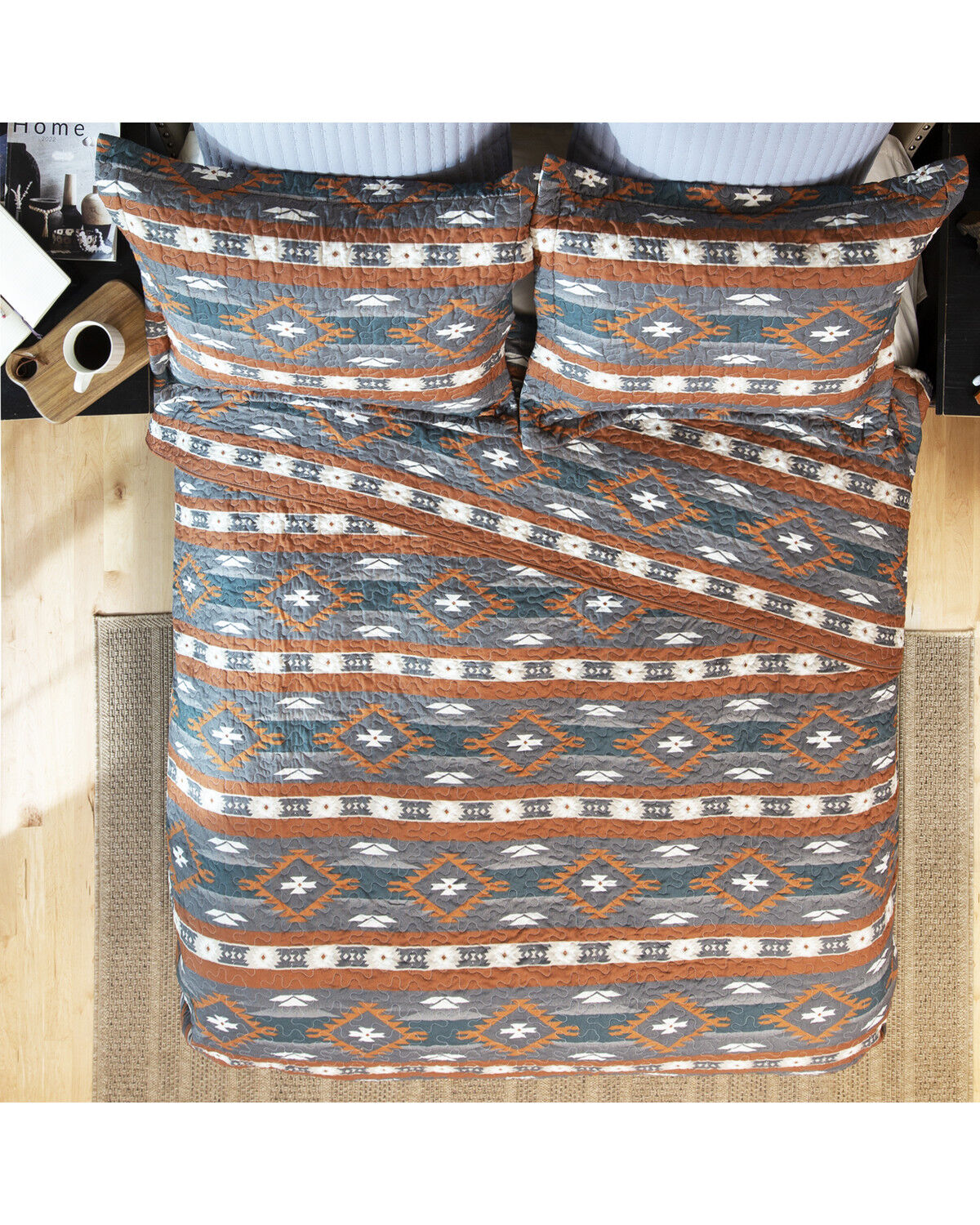 Image #2 - Carstens Home Wrangler Checotah Twin Quilt Set - 2 Piece, Multi, hi-res