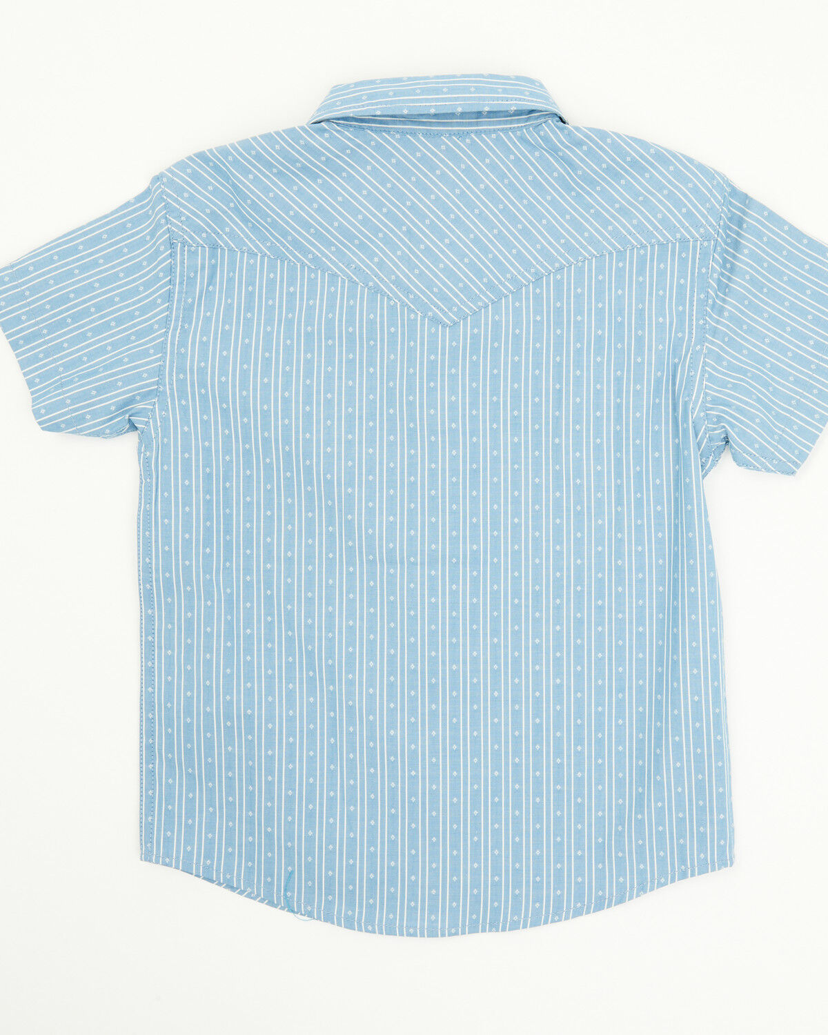 Image #3 - Cody James Toddler Boys' Cowboy Way Striped Print Short Sleeve Snap Western Shirt, Light Blue, hi-res