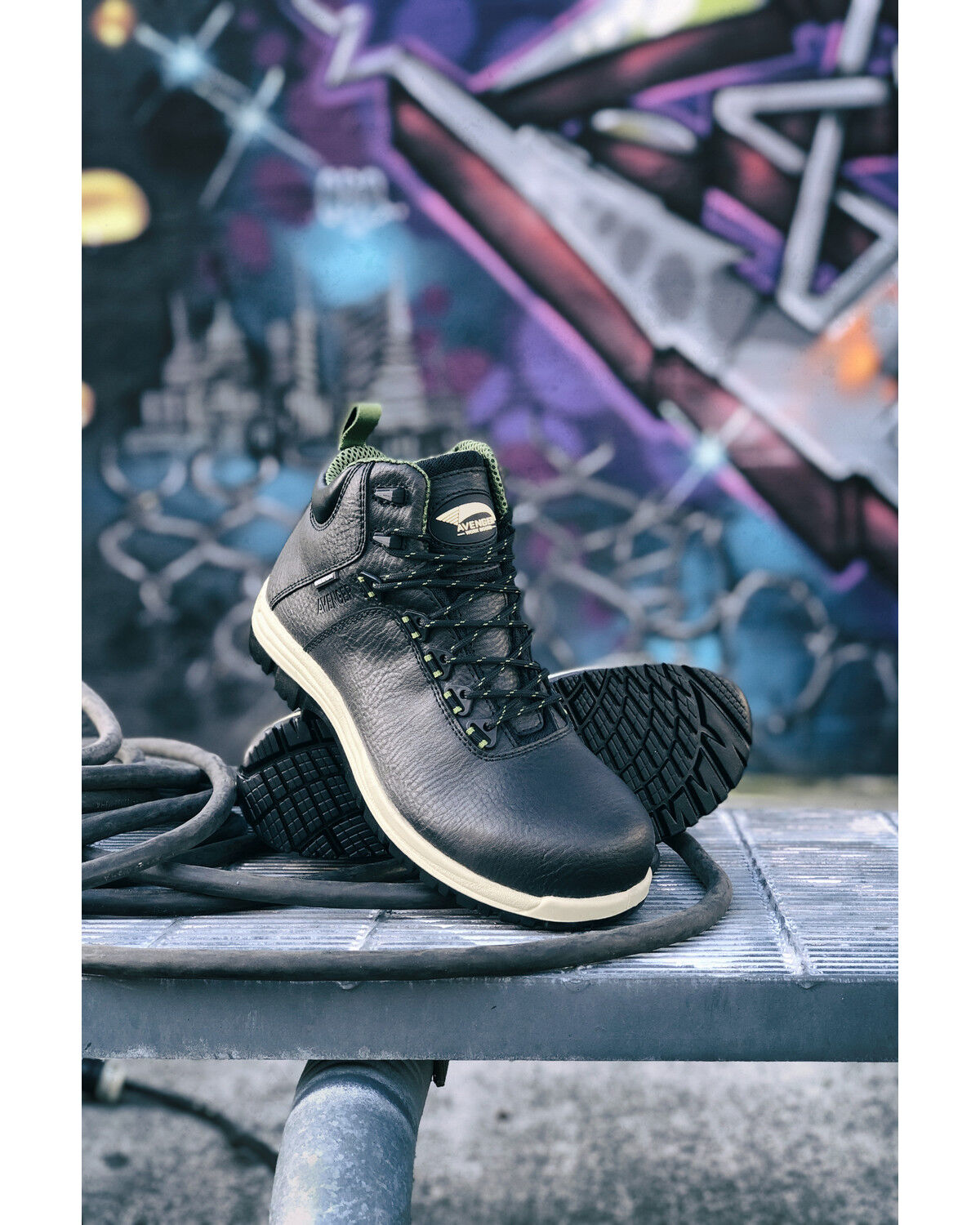 Image #8 - Avenger Men's Breaker Work Boots - Composite Toe, Black, hi-res