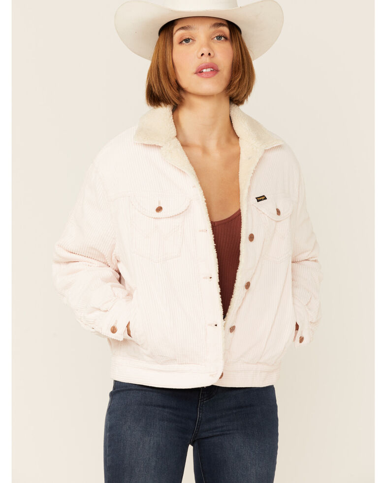 Wrangler Women's Corduroy Western Jacket, Mauve, hi-res