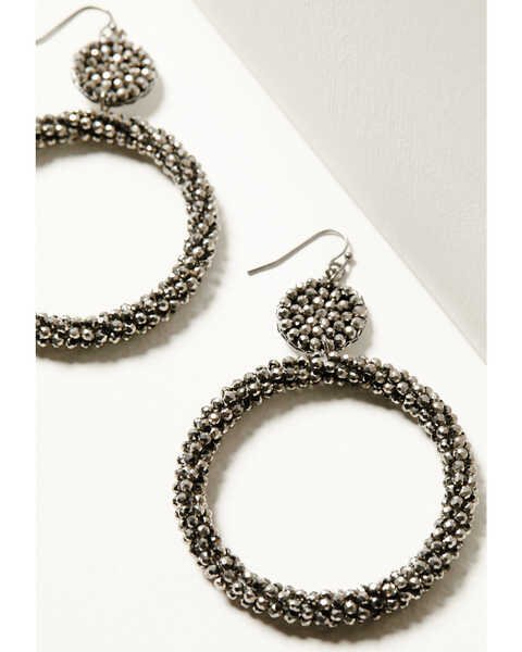 Image #2 - Shyanne Women's Enchanted Forest Pewter Beaded Sparkle Drop Earrings, Pewter, hi-res