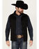 Image #1 - George Strait by Wrangler Men's Zip Logo Vest, Black, hi-res