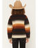 Image #4 - Wrangler Boys' Serape Striped Quarter Zip Pullover, Brown, hi-res