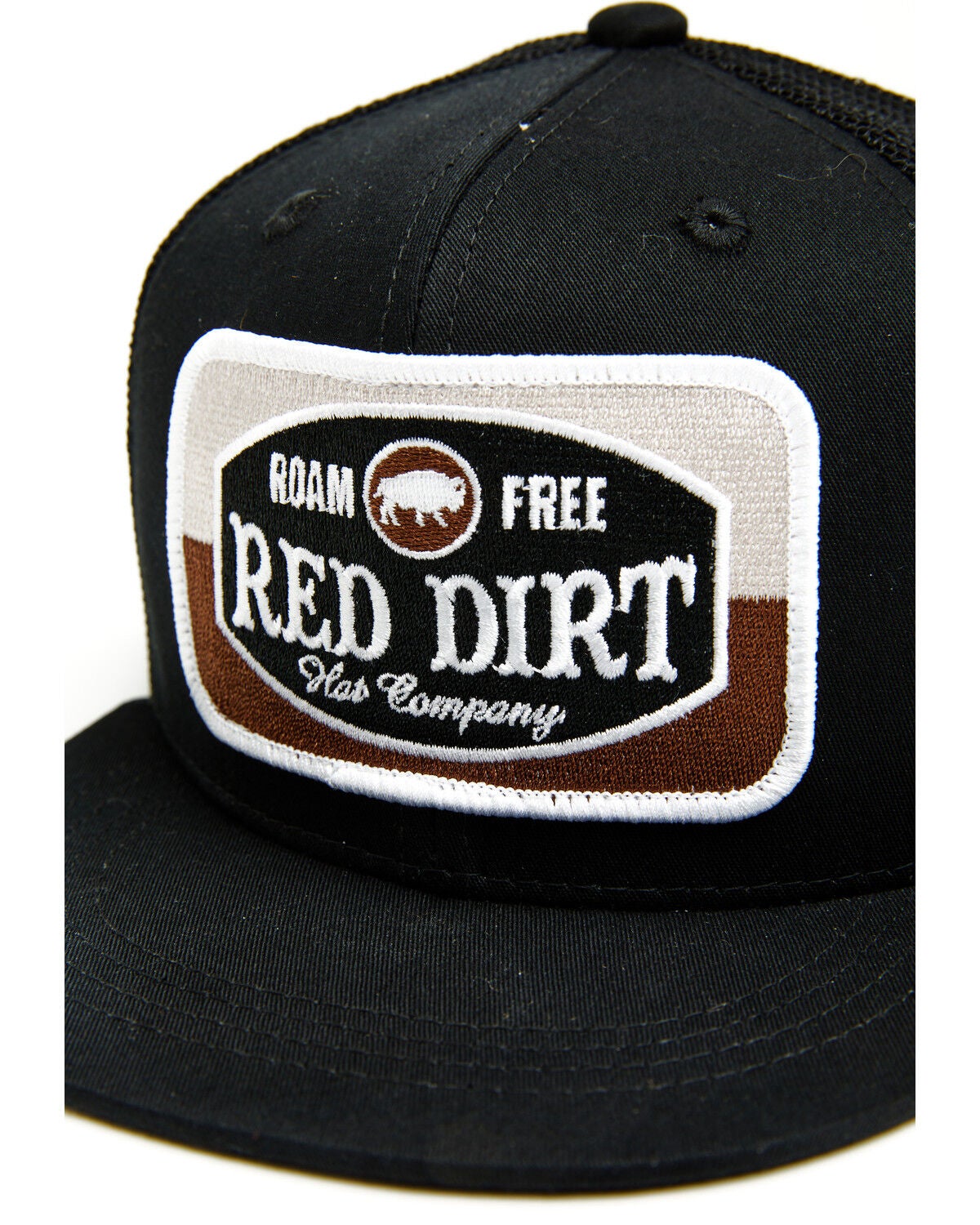 Image #2 - Red Dirt Hat Boys' Roam Free Logo Ball Cap, Black, hi-res