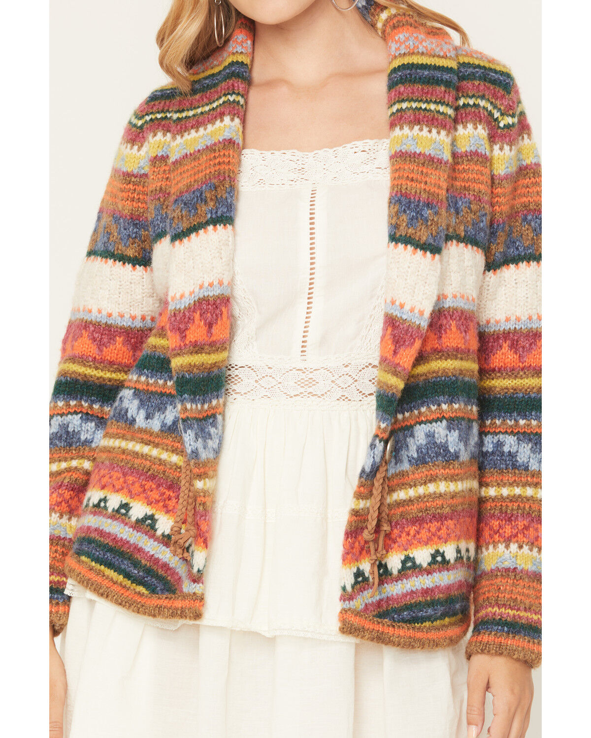 Image #3 - Cotton & Rye Women's Striped Cardigan, Multi, hi-res
