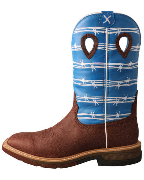 Image #3 - Twisted X Men's CellStretch Western Work Boots - Alloy Toe, Burgundy, hi-res