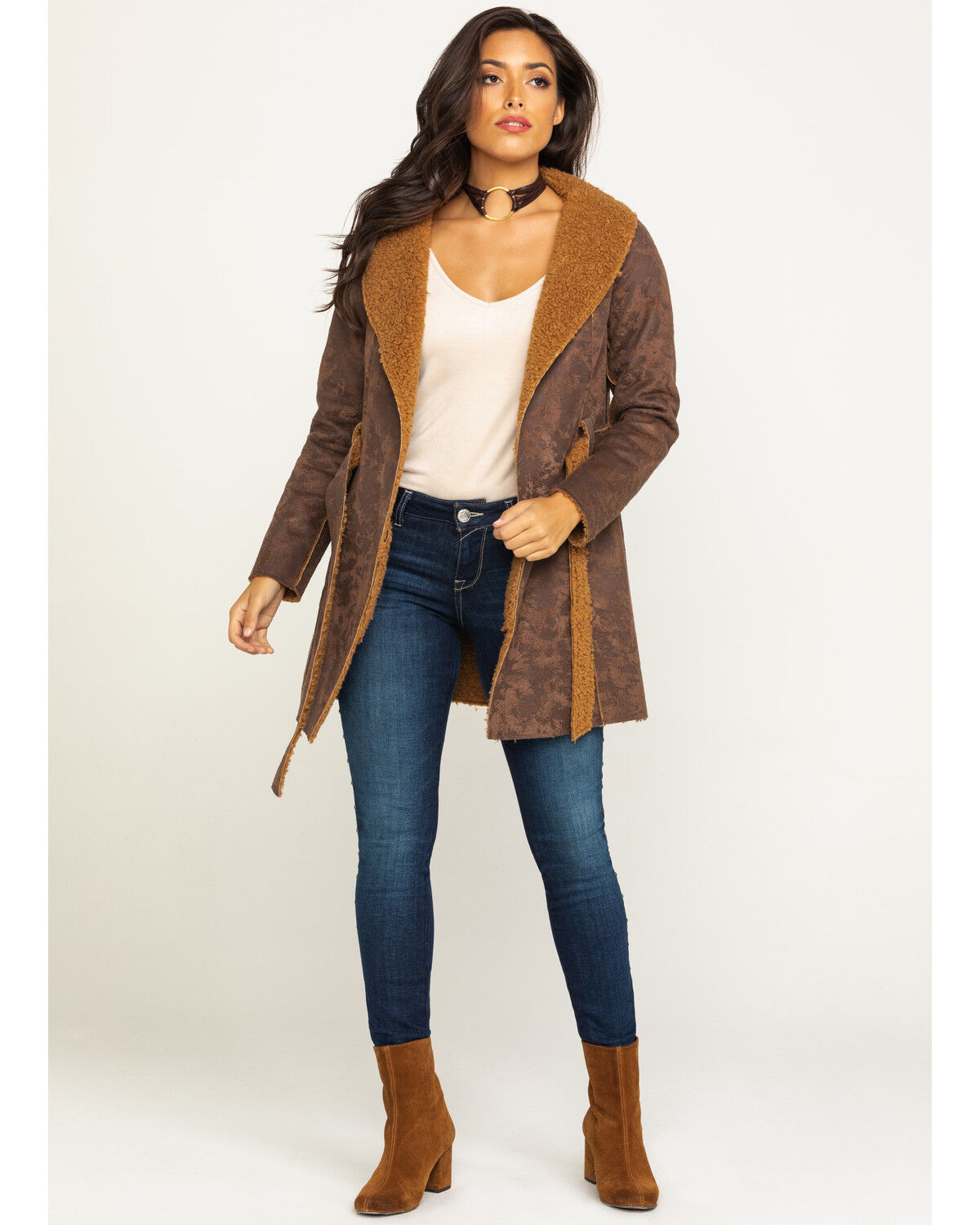 sherpa jacket long