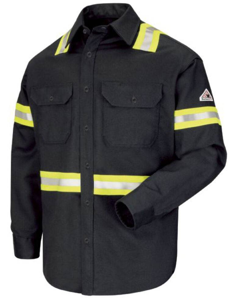 Red Kap Men S Enhanced Visibility Fr Excel Long Sleeve Work Shirt