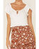 Image #3 - Patrons of Peace Women's Hyland Knit Crop Top, White, hi-res