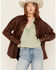 Image #1 - Free People Women's Easy Rider Leather Shacket , Cognac, hi-res