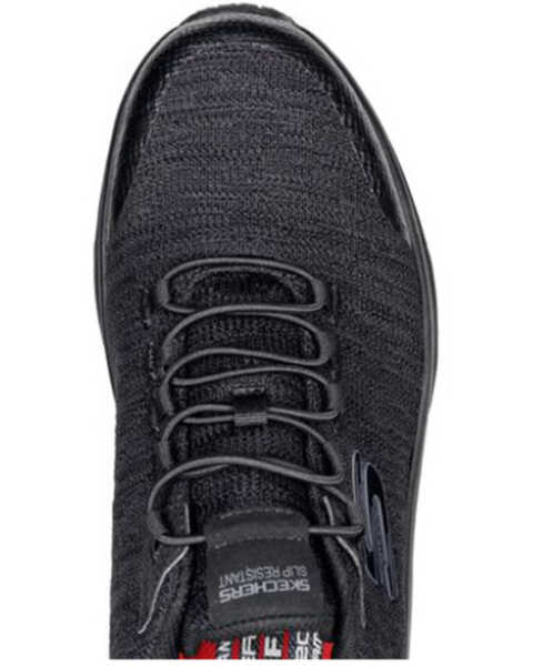 Image #4 - Skechers Men's D'Lux Walker Sr Work Shoes - Round Toe, Black, hi-res