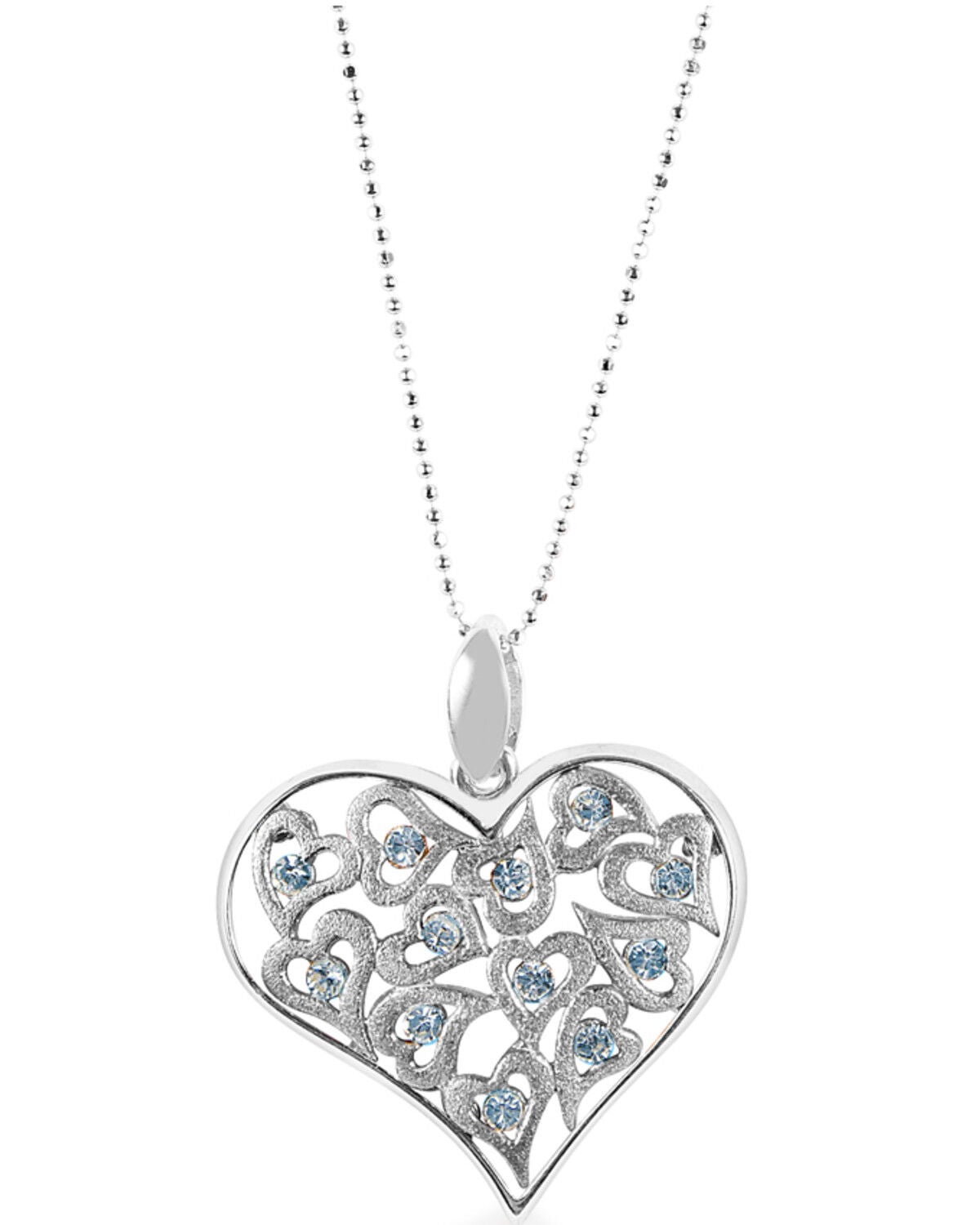 Image #1 - Kelly Herd Women's Multi-Heart Silver Pendant Necklace, No Color, hi-res