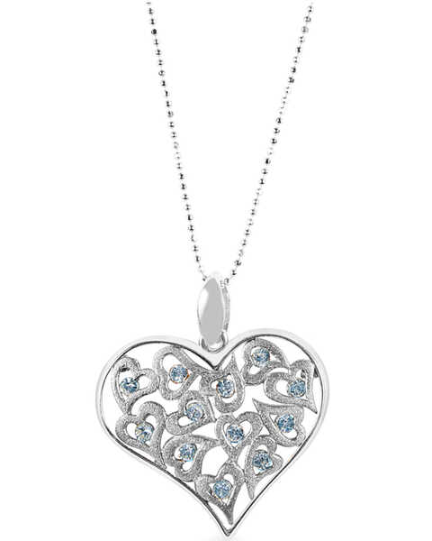 Image #1 - Kelly Herd Women's Multi-Heart Silver Pendant Necklace , No Color, hi-res